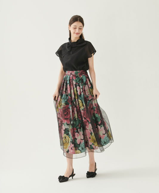 Rosalie Organza Floral Skirt