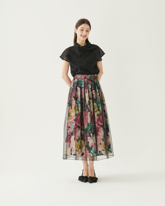 Rosalie Organza Floral Skirt