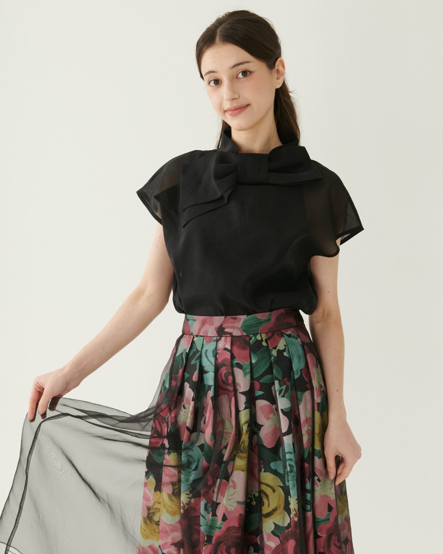 Bow Organza Blouse