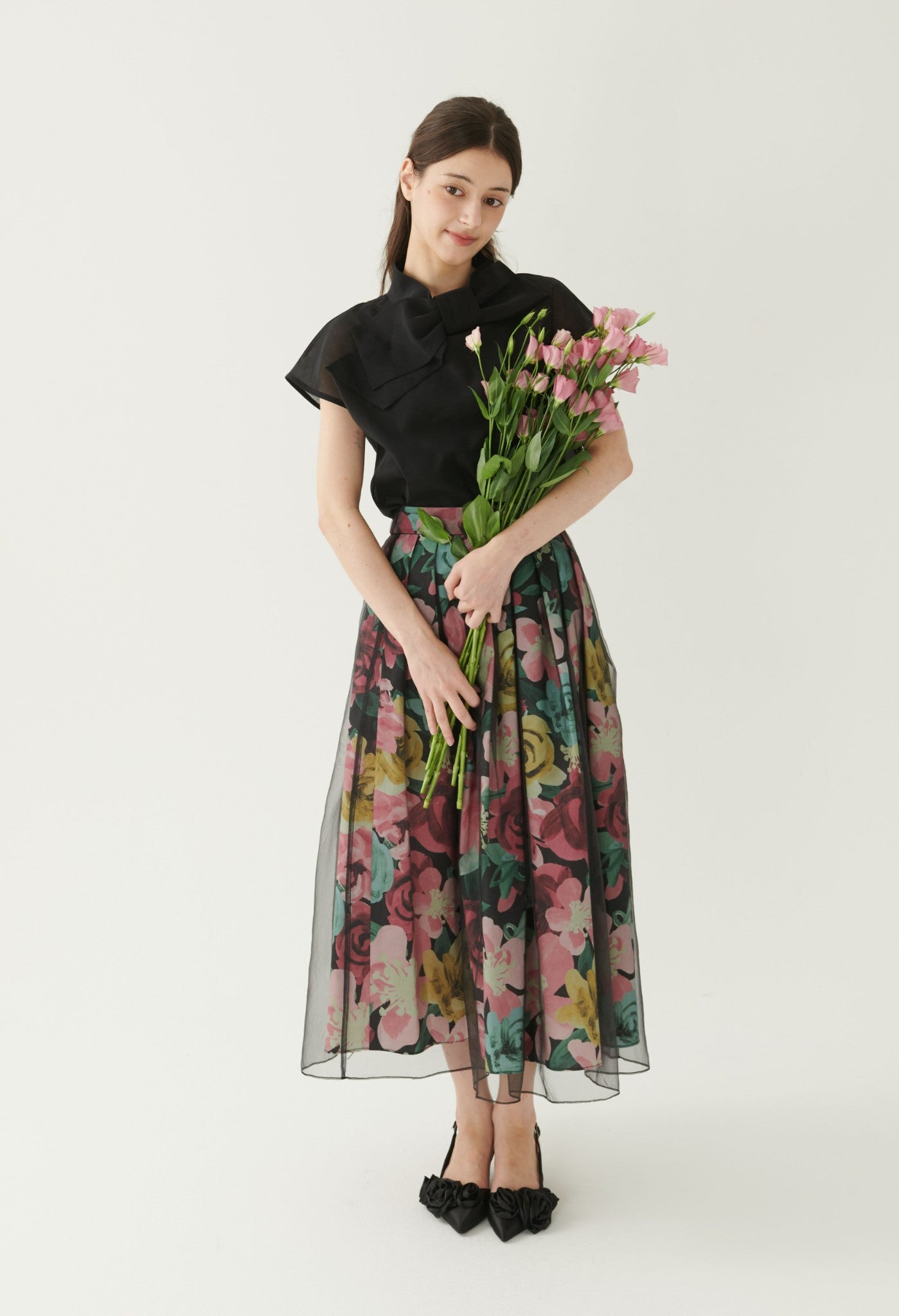 Rosalie Organza Floral Skirt