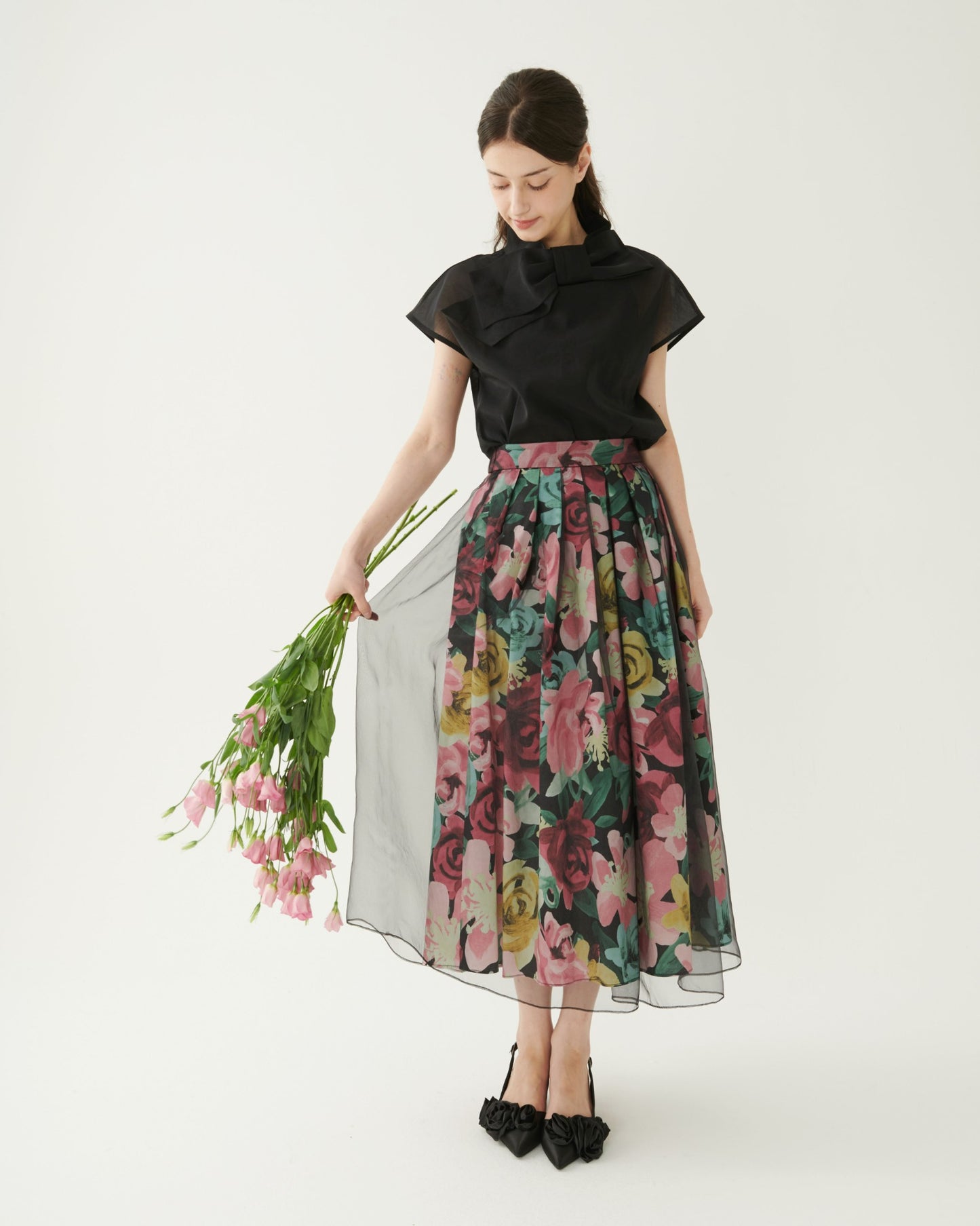 Rosalie Organza Floral Skirt