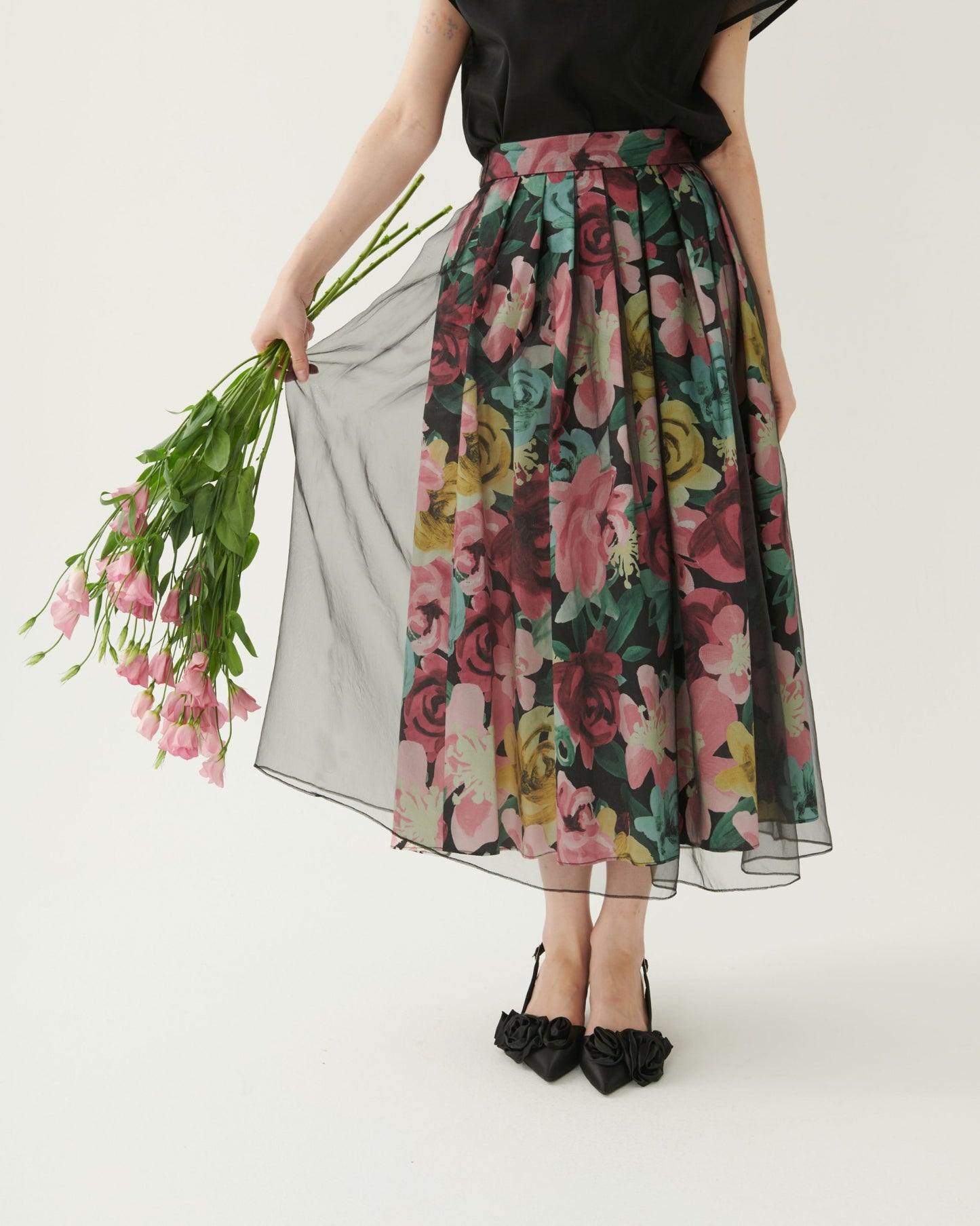 Rosalie Organza Floral Skirt