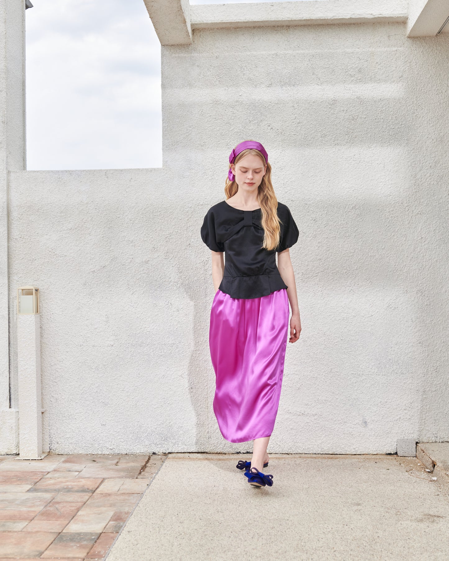 Fuchsia Silk Skirt