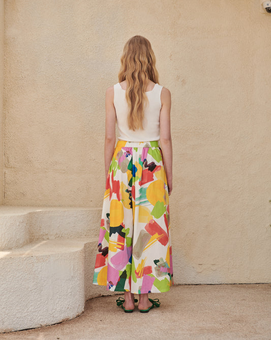 Watercolor Wrap Pants
