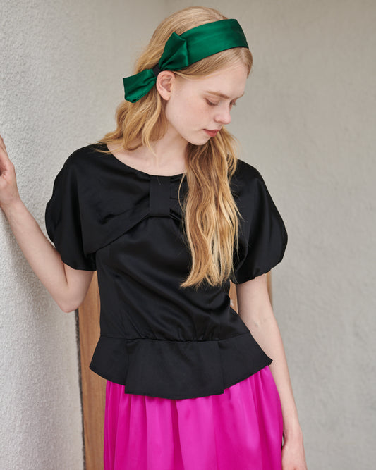 Midnight Ribbon Blouse