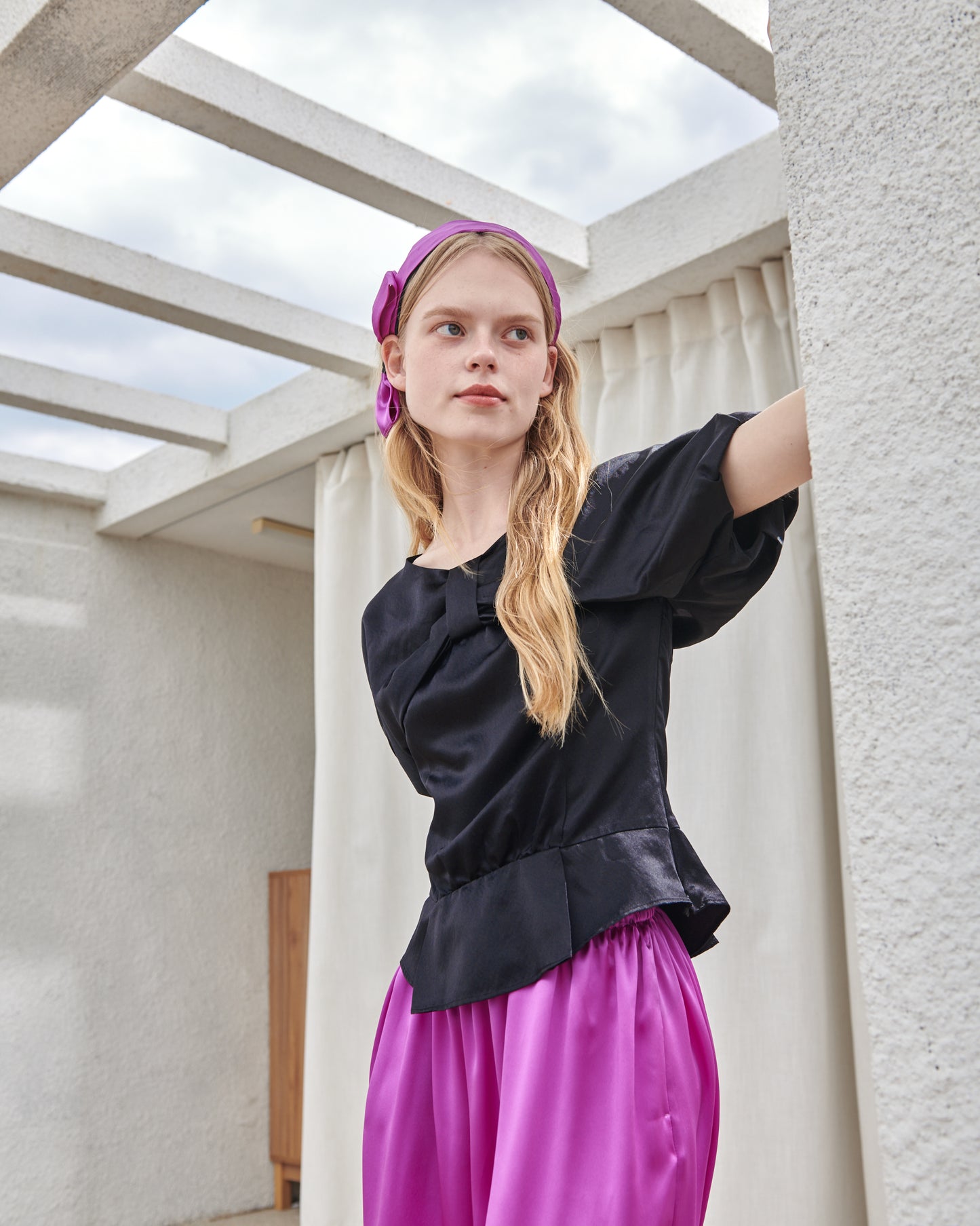 Midnight Ribbon Blouse