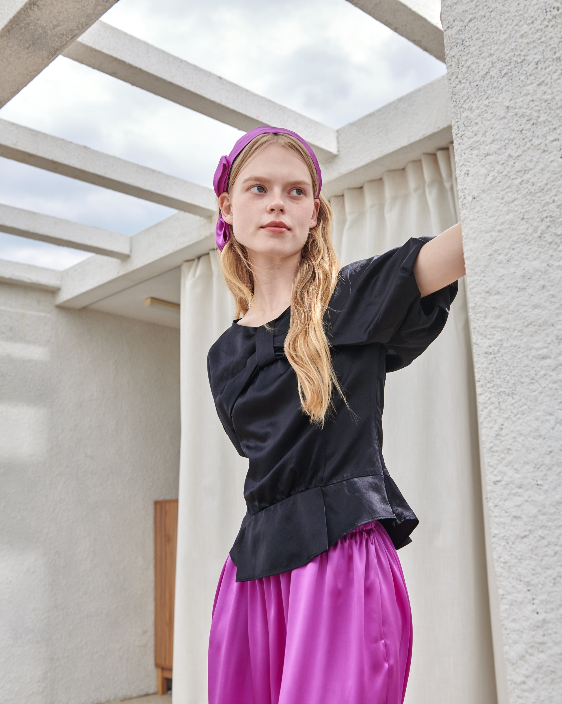 Midnight Ribbon Blouse