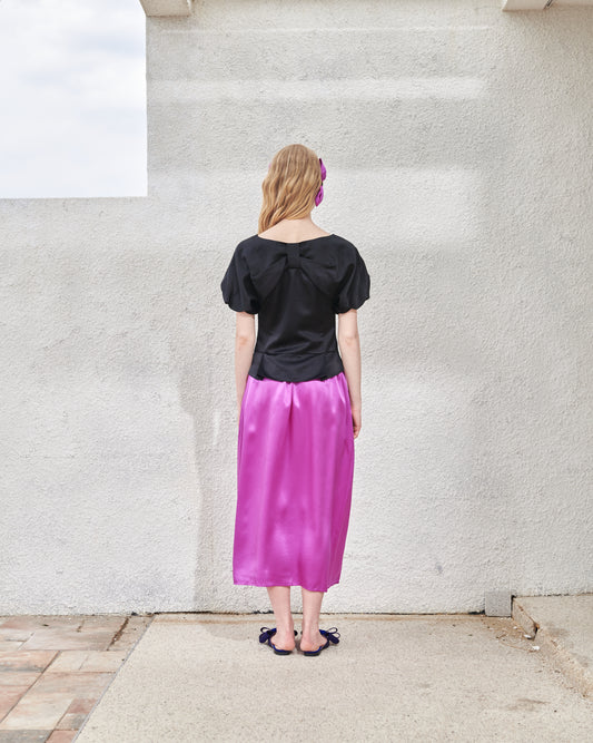 Fuchsia Silk Skirt